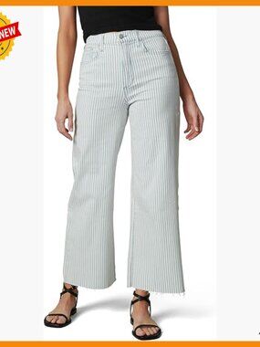 High Rise Wide Leg Ankle Jeans, Modern Fit, Throwback Stripe